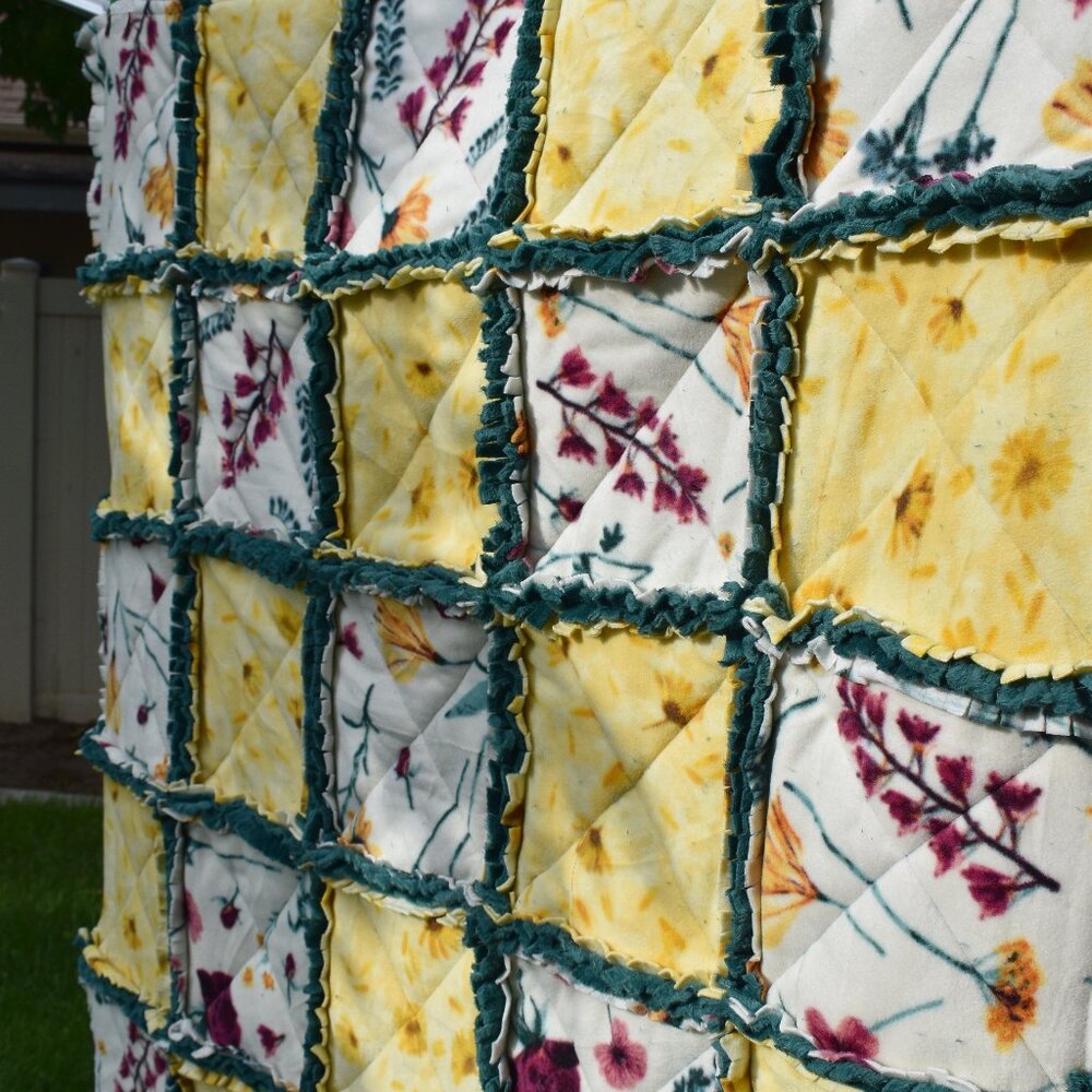 Fleece Rag Quilt Throw